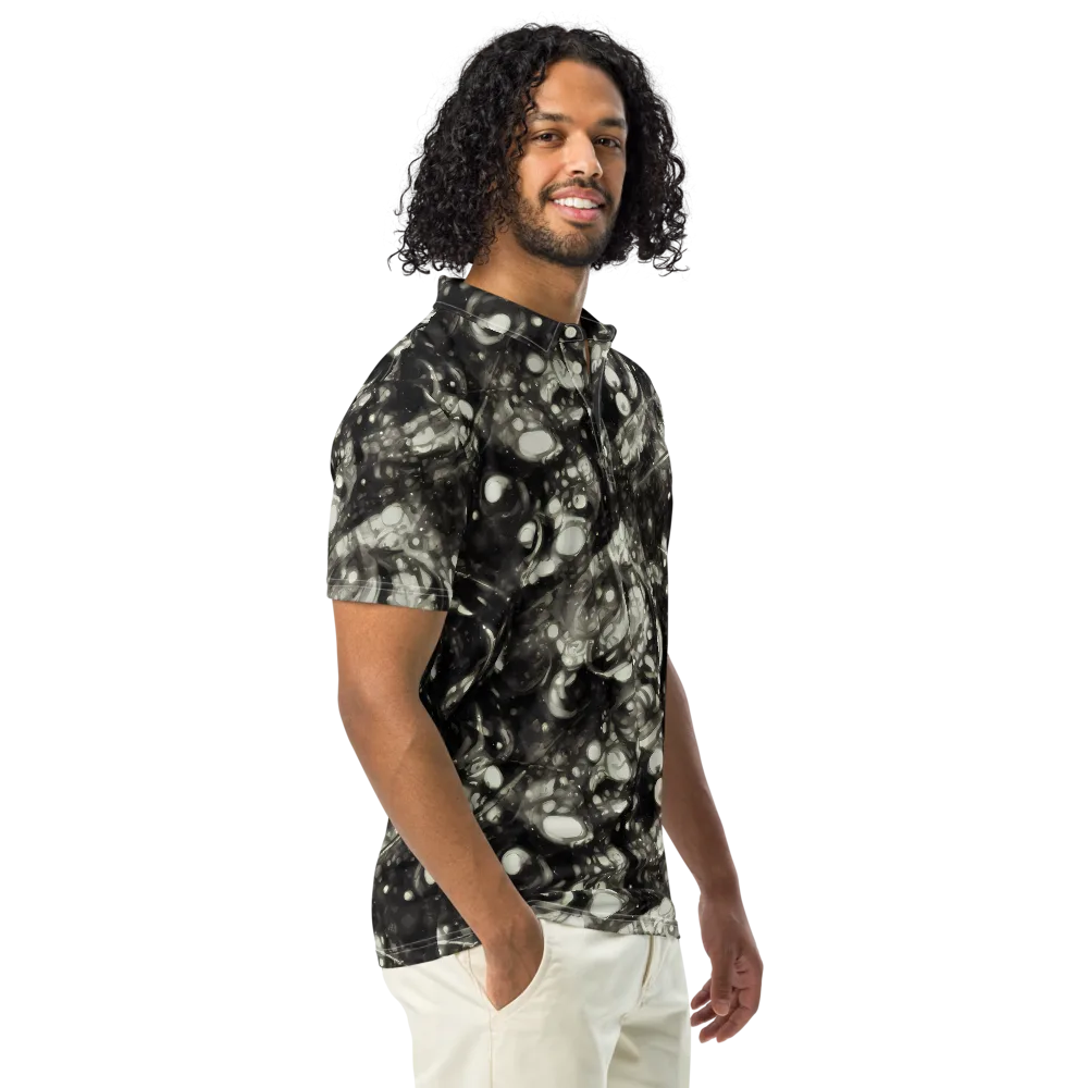 Lunar Molten on Men's Slim Fit Polo Shirt — Right Front