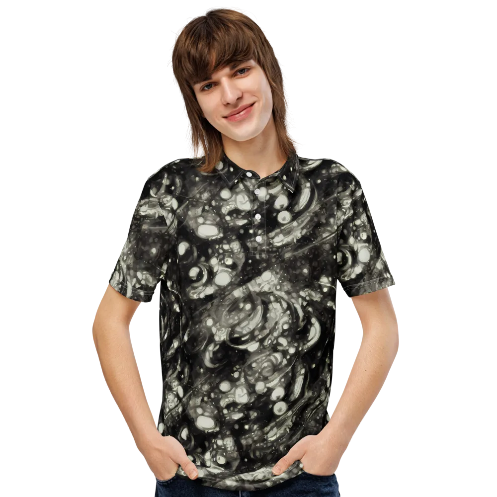 Lunar Molten on Men's Slim Fit Polo Shirt — Front