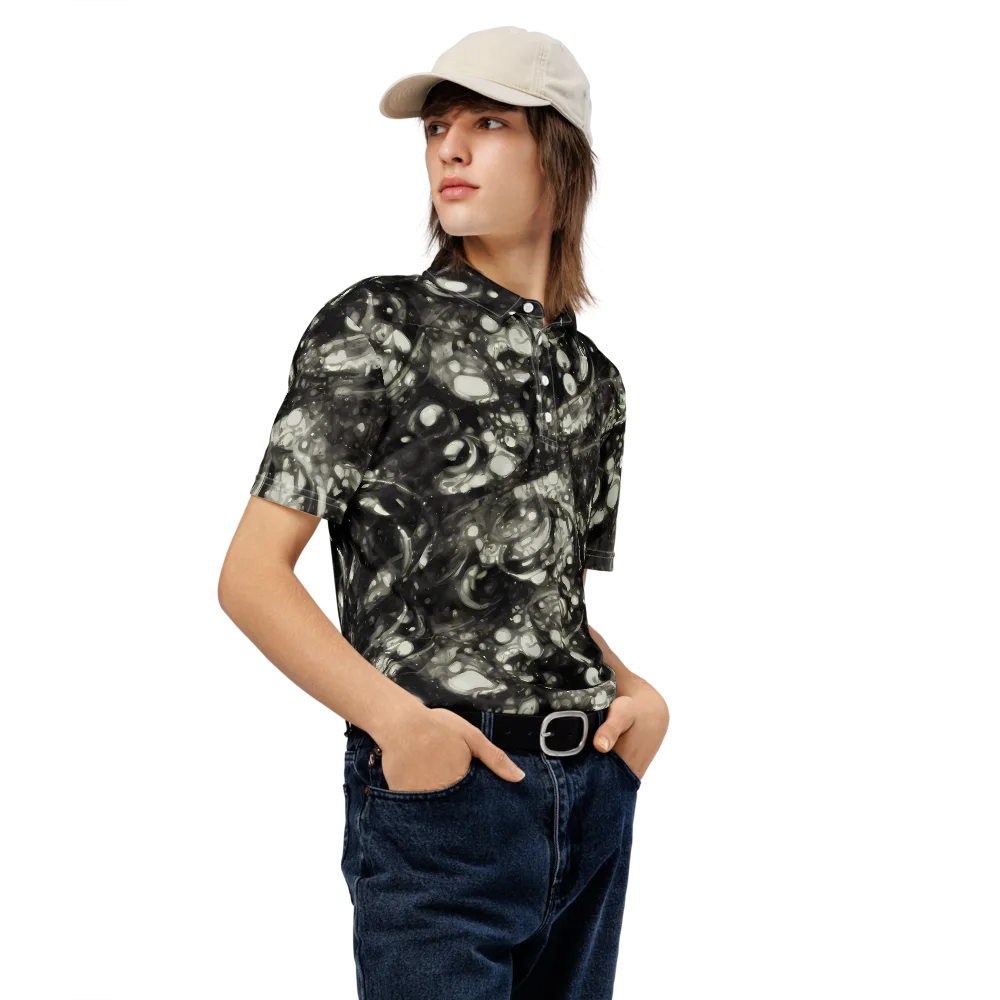 Lunar Molten on Men's Slim Fit Polo Shirt — Right Front
