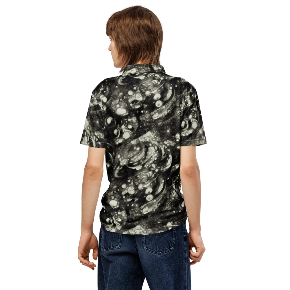 Lunar Molten on Men's Slim Fit Polo Shirt — Back
