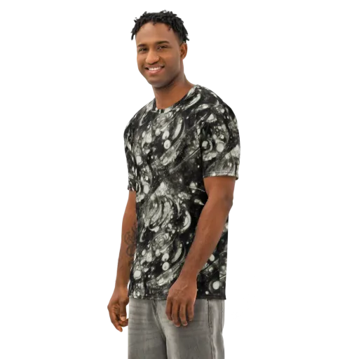 Lunar Molten on a Men's Cotton Crew Neck T-Shirt