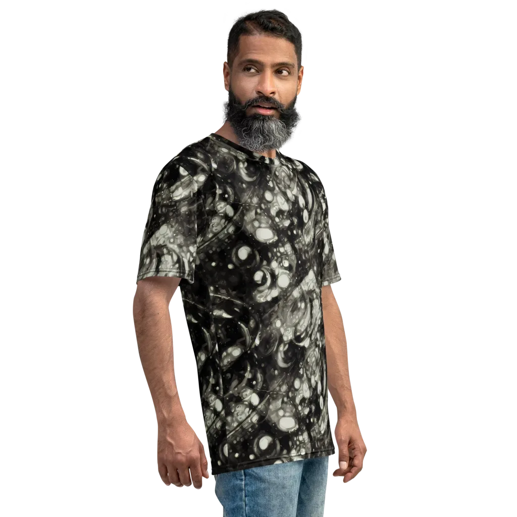 Lunar Molten on Men's Crew Neck T-Shirt — Right