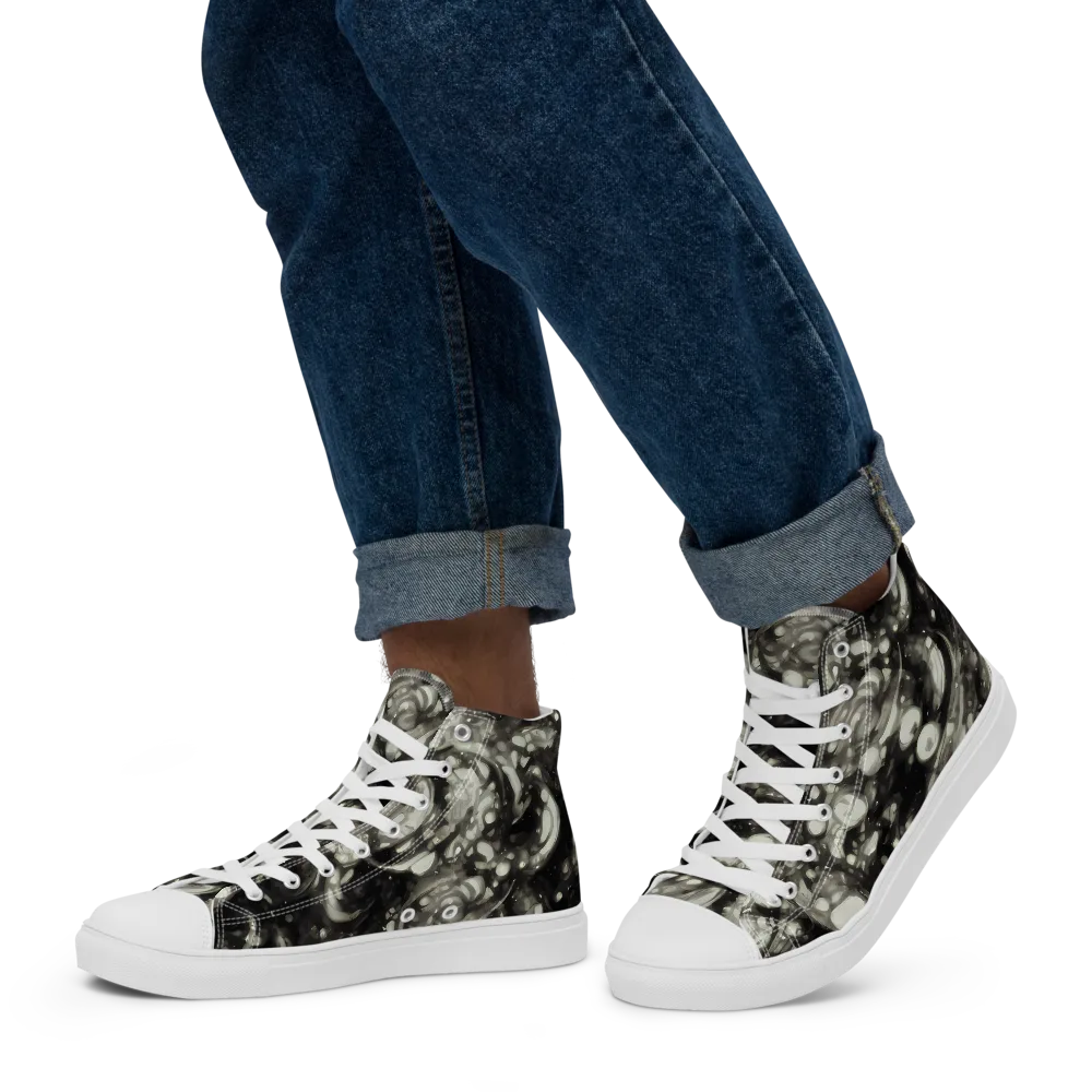 Lunar Molten on Men's High Top Canvas Shoes — Left