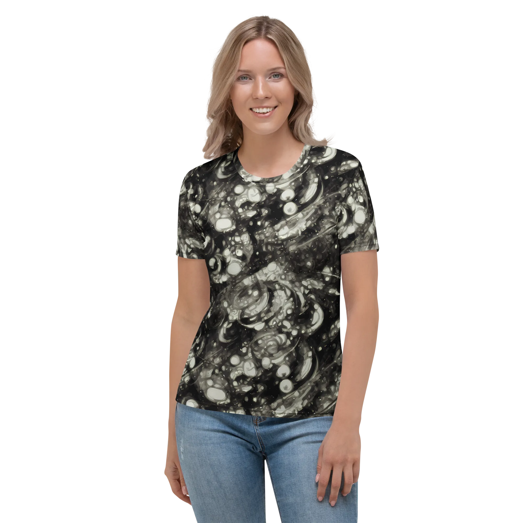 Lunar Molten on Women's Crew Neck T-Shirt — Front