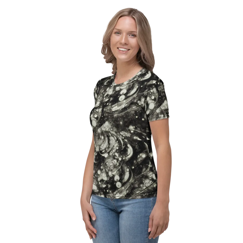 Lunar Molten on Women's Crew Neck T-Shirt — Left