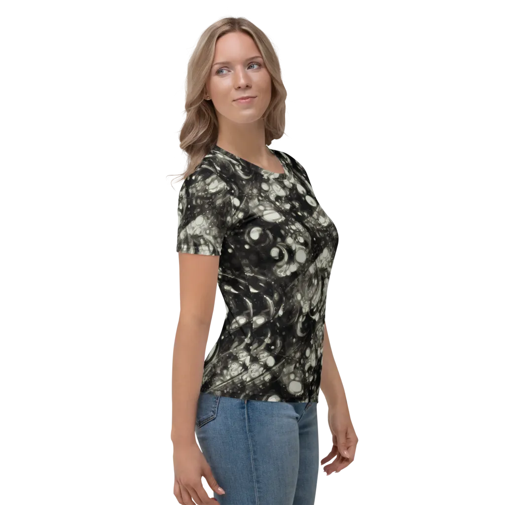 Lunar Molten on Women's Crew Neck T-Shirt — Right