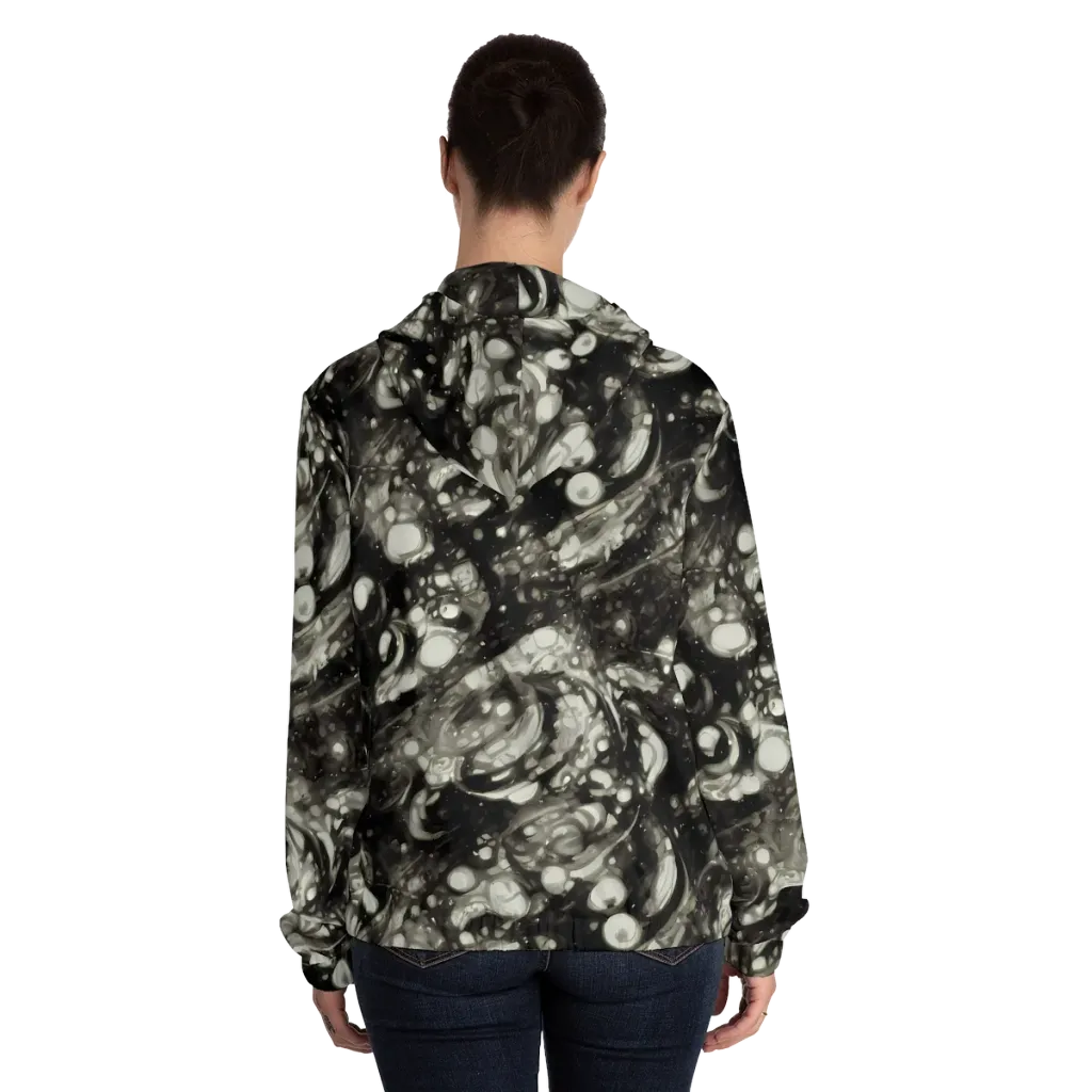 Lunar Molten on Women's Full-Zip Hoodie — Back On Person