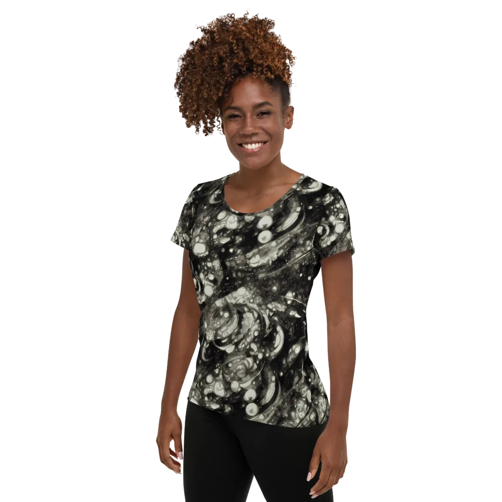 Lunar Molten on Women's Athletic T-Shirt — Left