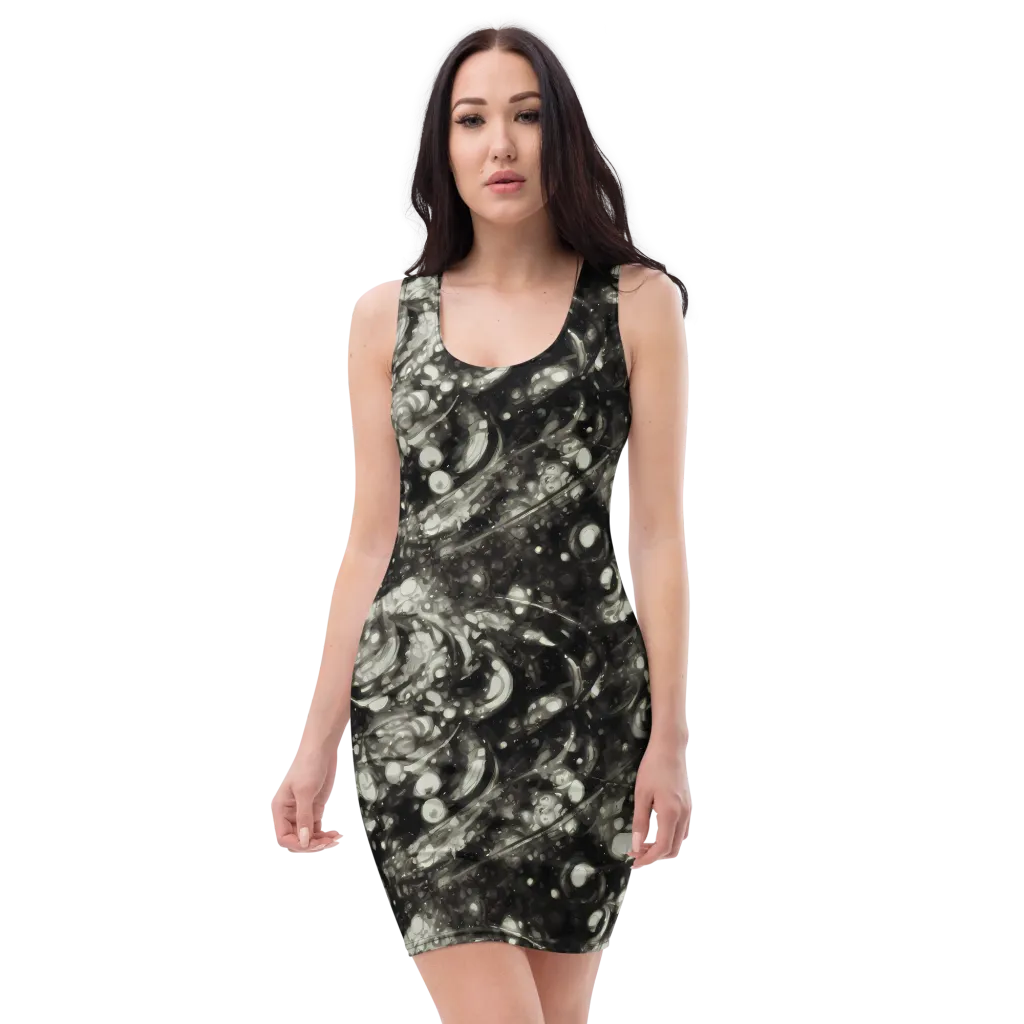 Lunar Molten on Bodycon Dress — Front