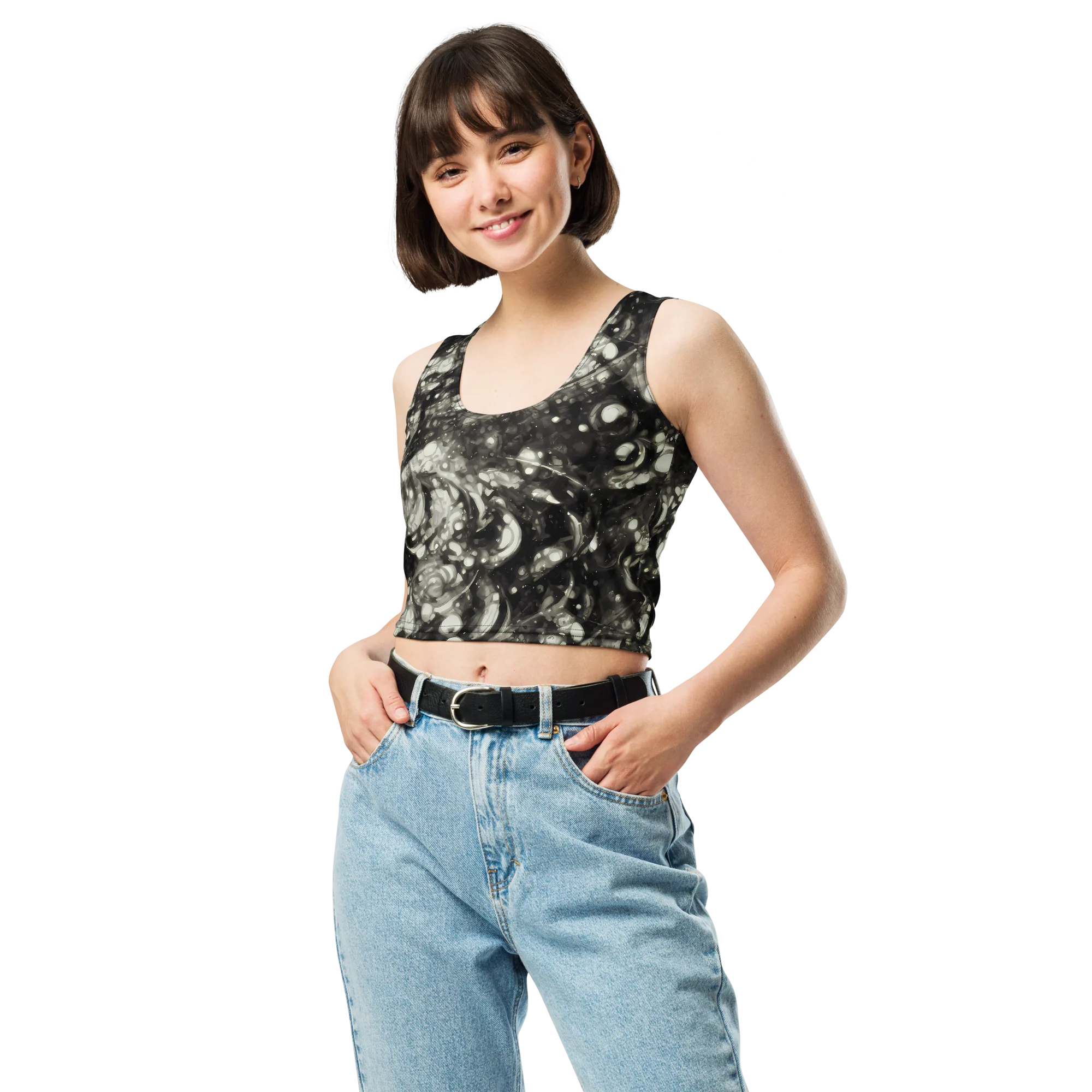 Lunar Molten on Crop Top — Front
