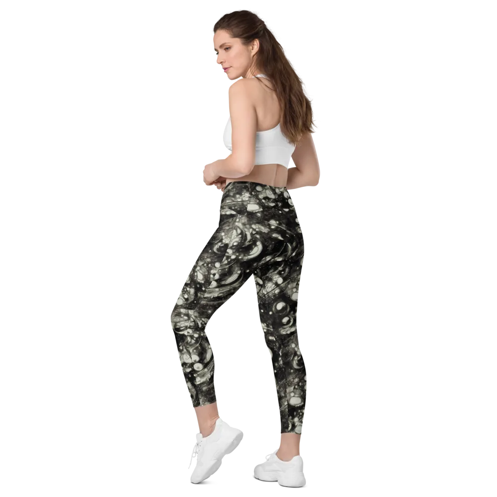 Lunar Molten on Leggings with Pockets — Left Back