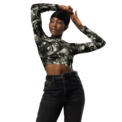 Lunar Molten on a Long Sleeve Crop Top