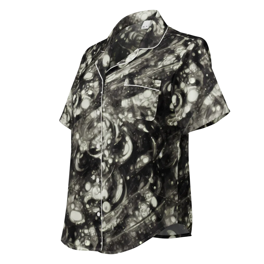 Lunar Molten on Women's Short Sleeve Pajama Top — Left Front