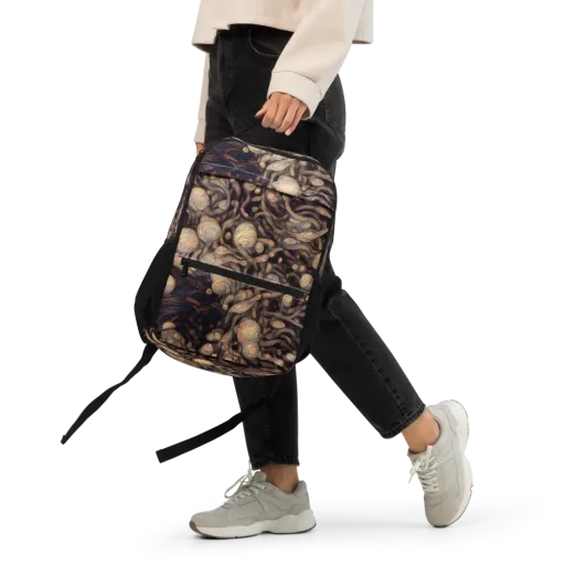 Midnight Tree Rings on a Utility Backpack