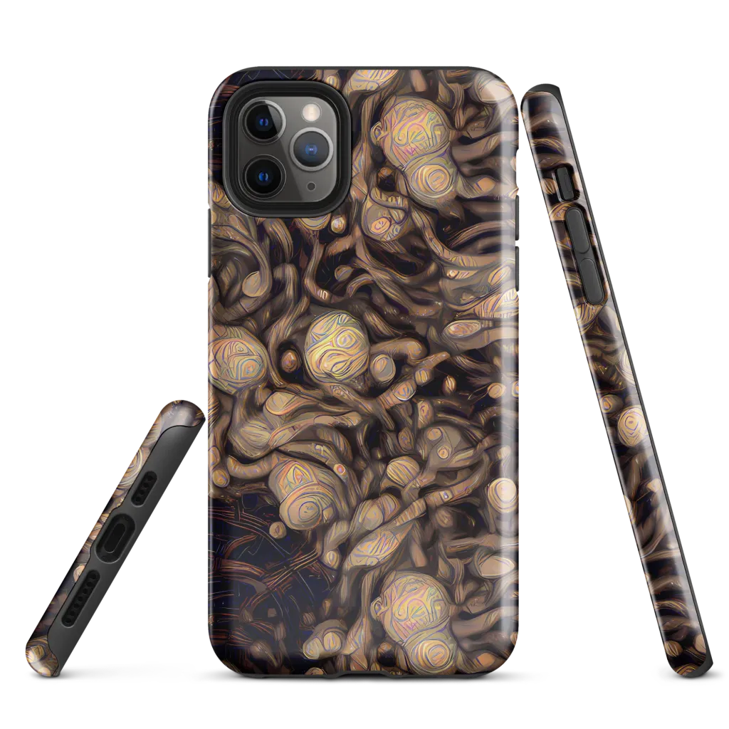 Midnight Tree Rings on Tough Case for iPhone® — Front
