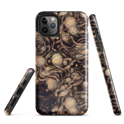 Midnight Tree Rings on a Tough Case for iPhone®