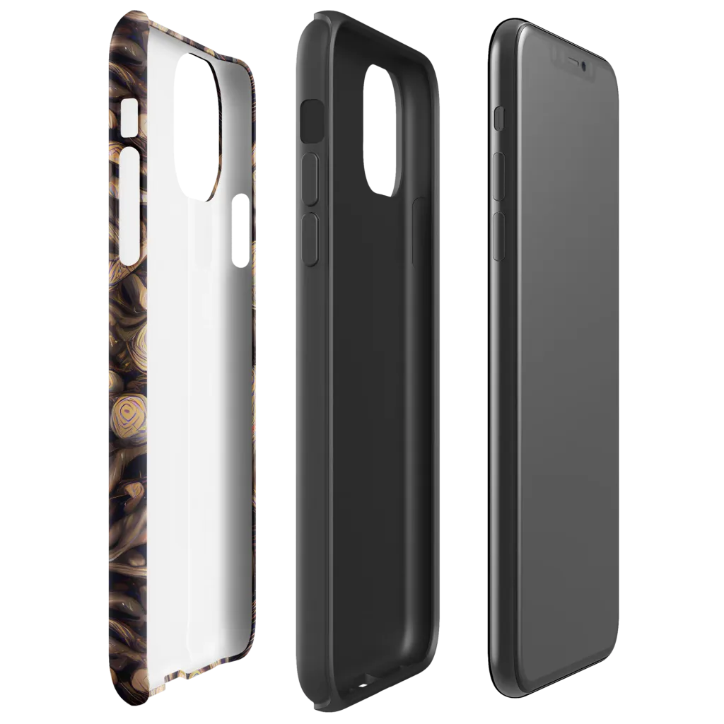 Midnight Tree Rings on Tough Case for iPhone® — Right