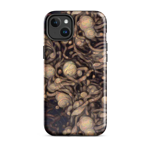 Midnight Tree Rings on a MagSafe Tough Case for iPhone®