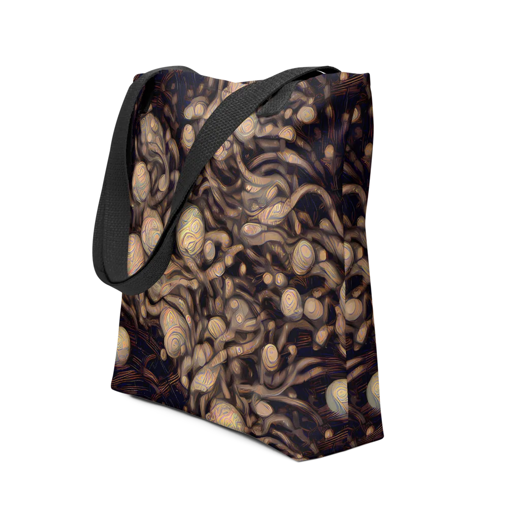Midnight Tree Rings on Tote Bag — Front