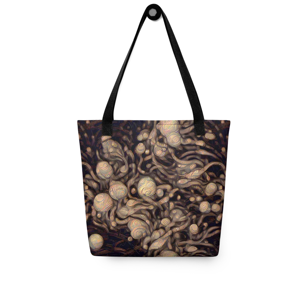 Midnight Tree Rings on Tote Bag — Front