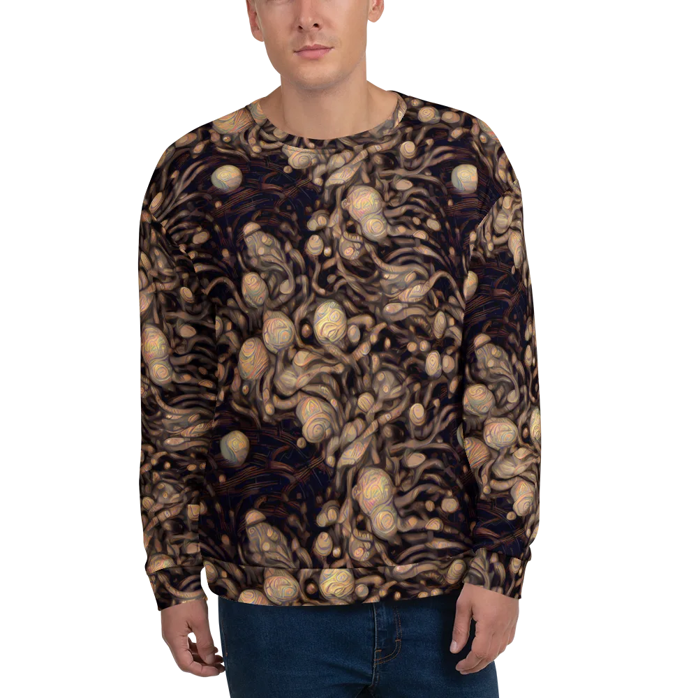 Midnight Tree Rings on Sweatshirt — Front