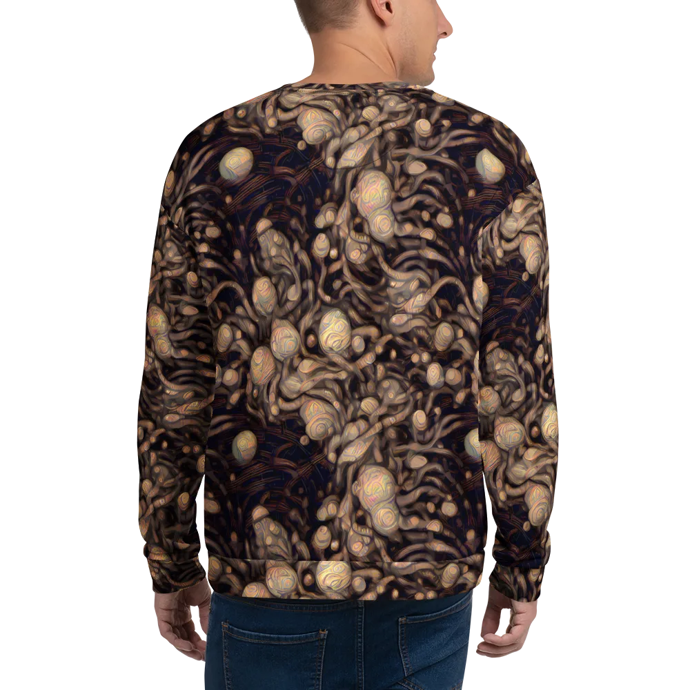 Midnight Tree Rings on Sweatshirt — Back