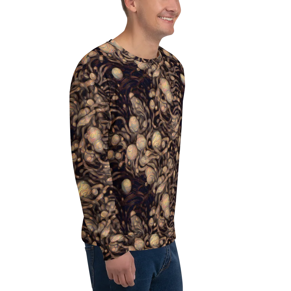 Midnight Tree Rings on Sweatshirt — Right Front