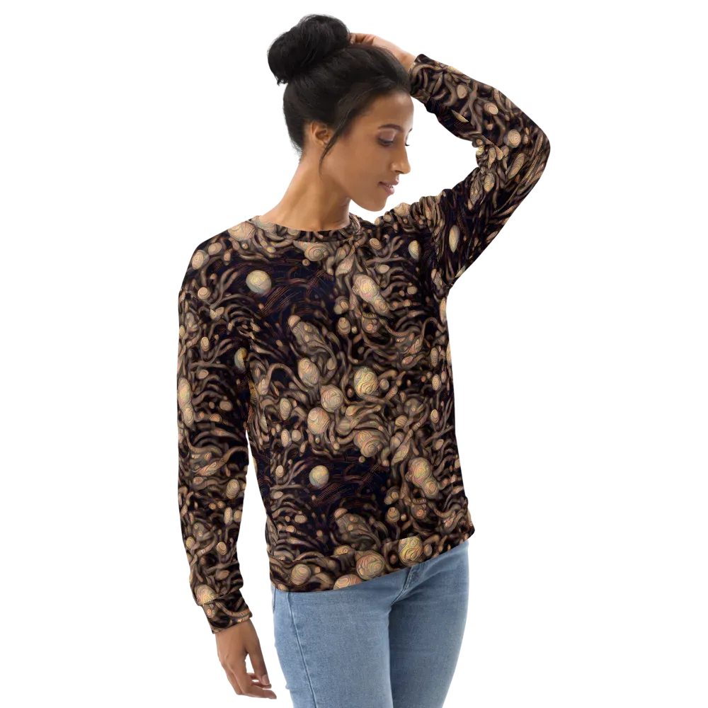 Midnight Tree Rings on Sweatshirt — Right Front