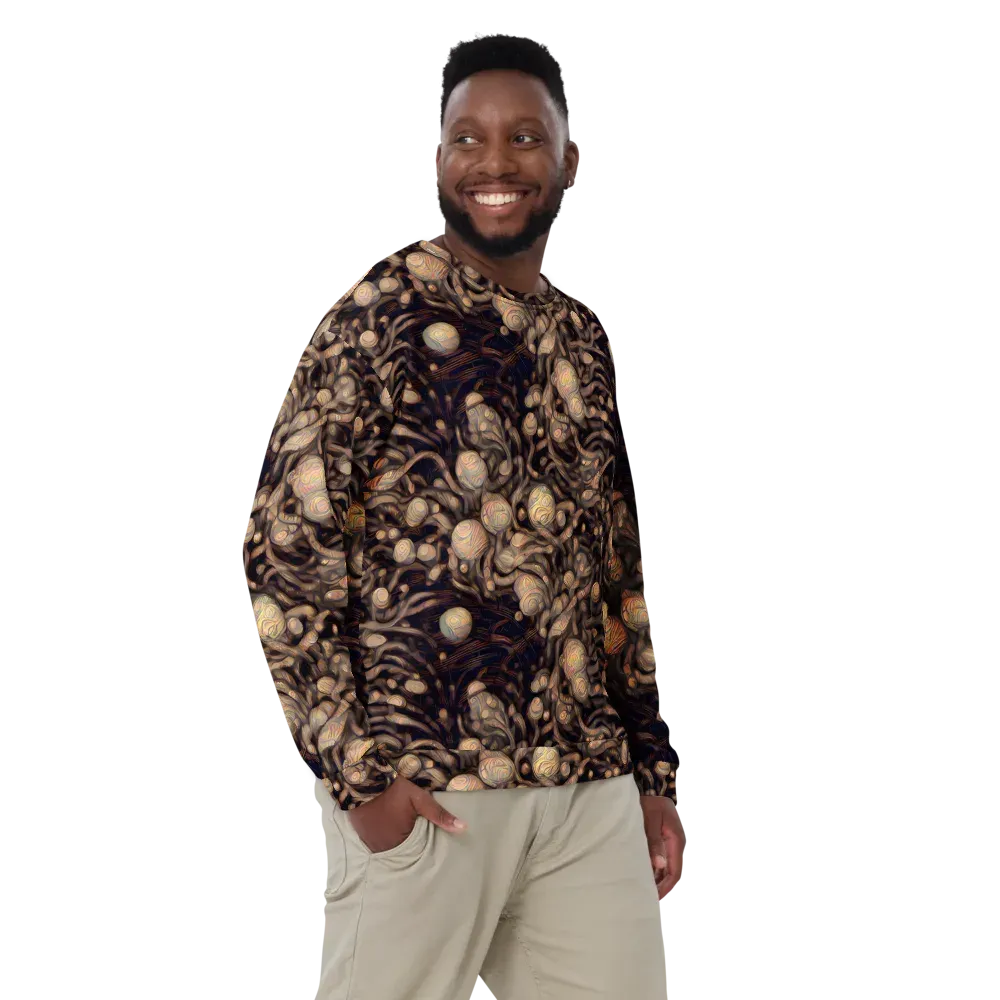 Midnight Tree Rings on Sweatshirt — Front