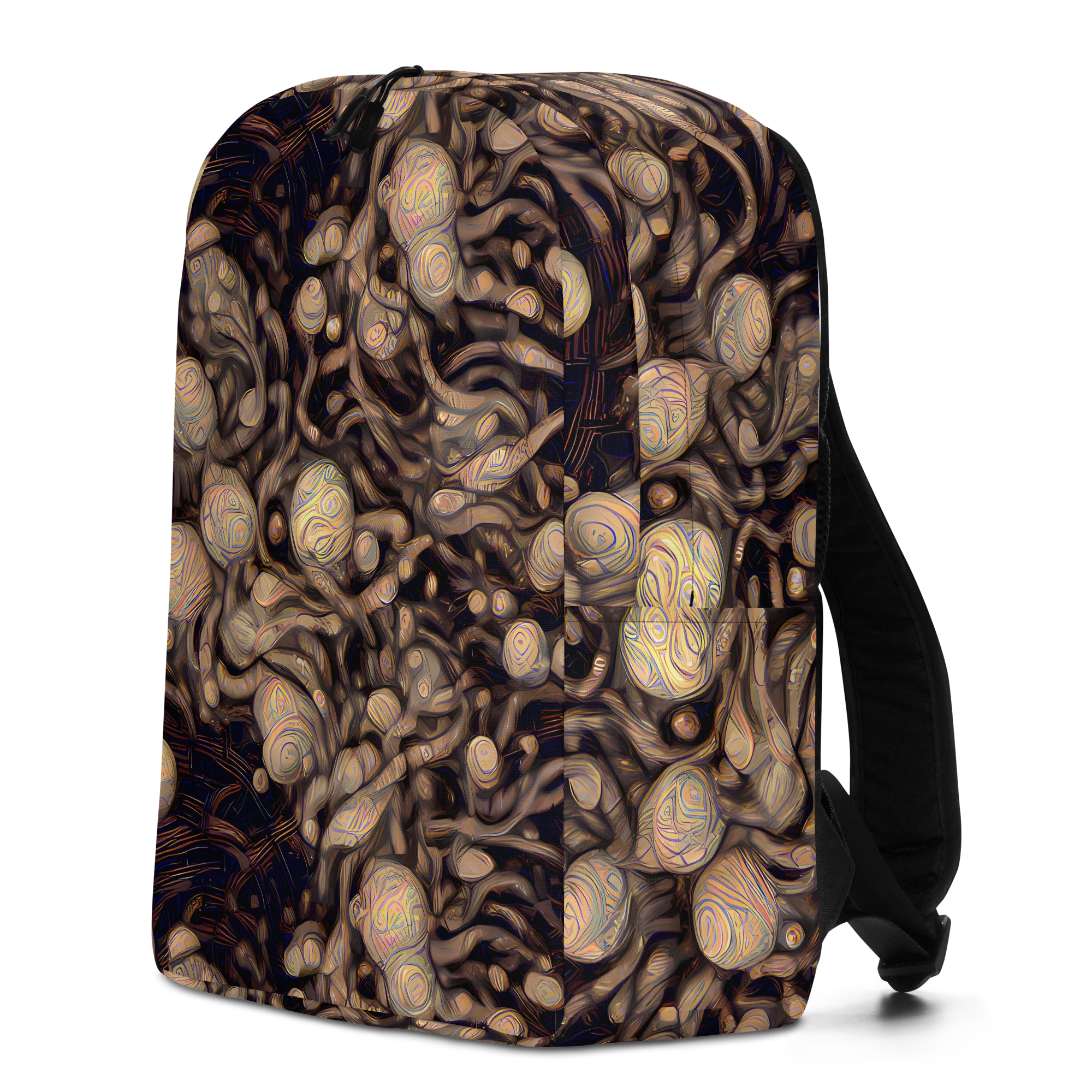 Midnight Tree Rings on Minimalist Backpack — Left