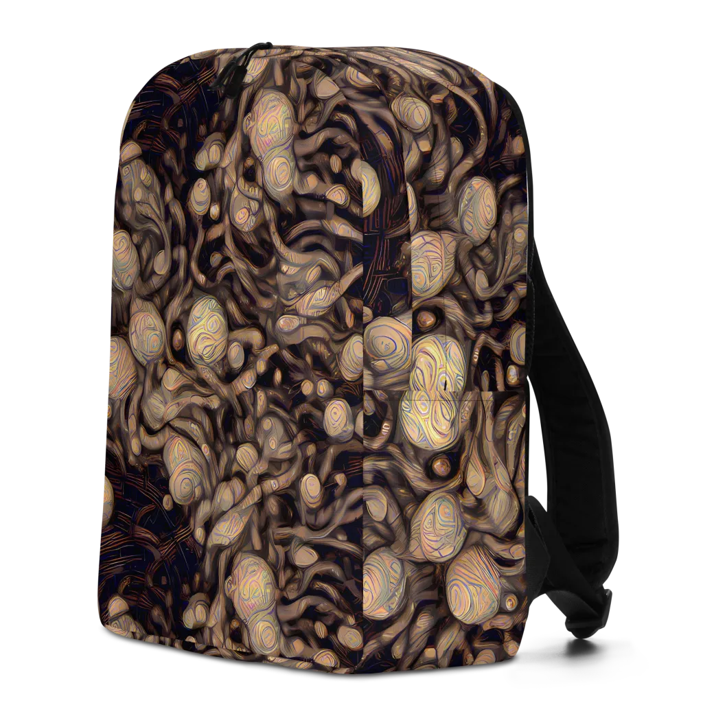 Midnight Tree Rings on Minimalist Backpack — Left
