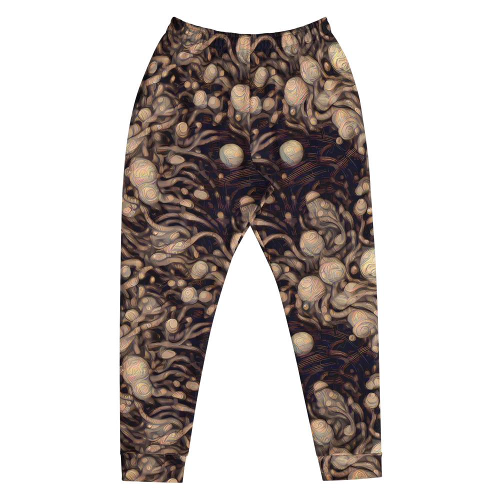 Midnight Tree Rings on Men's Joggers — Front