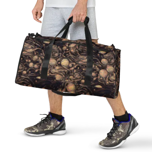 Midnight Tree Rings on a Duffle Bag