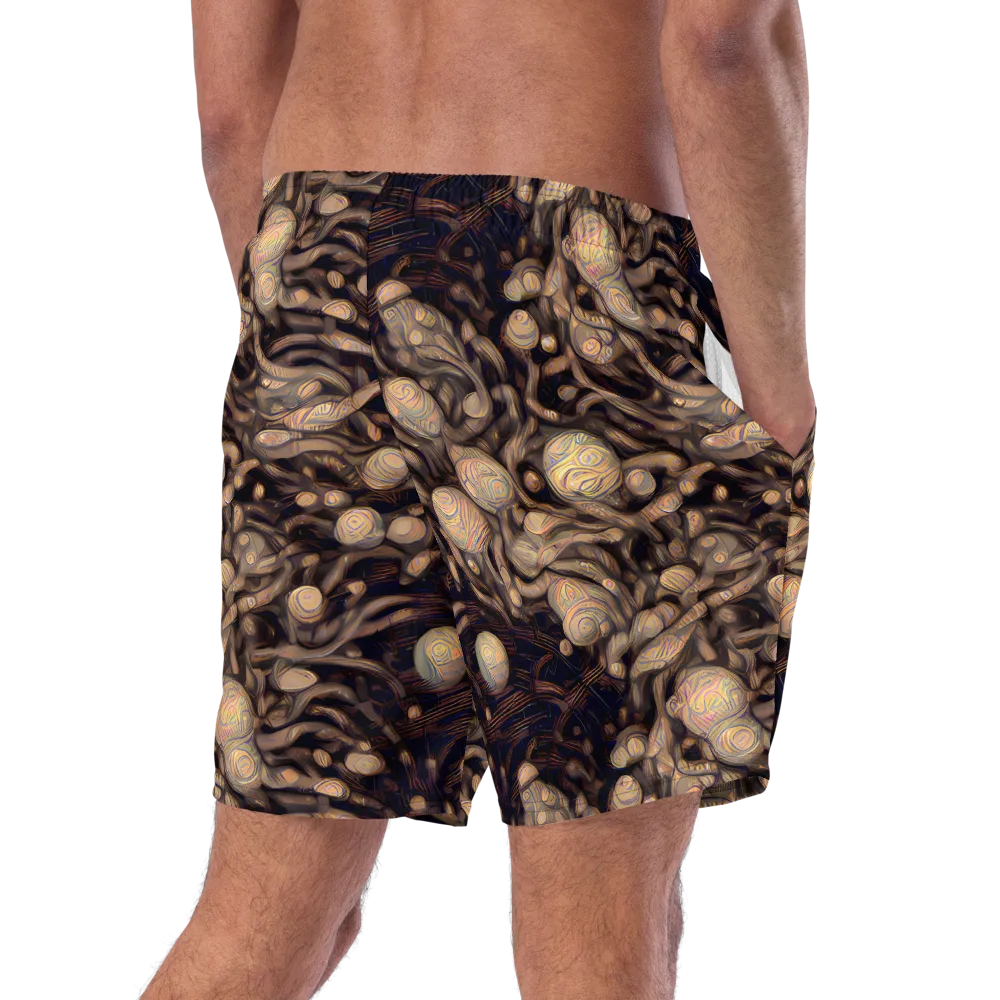 Midnight Tree Rings on Swim Trunks — Right Back