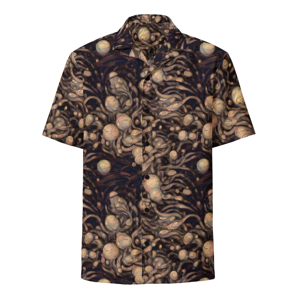 Midnight Tree Rings on Button Shirt — Front
