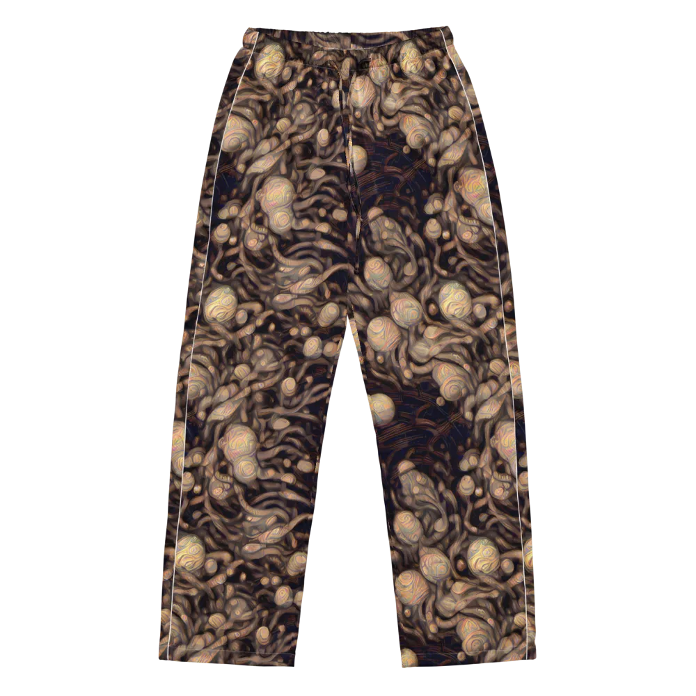 Midnight Tree Rings on Women's Pajama Pants — Front