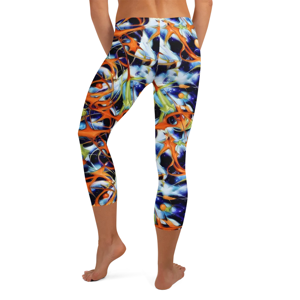Astral Citrus on Capri Leggings — Back