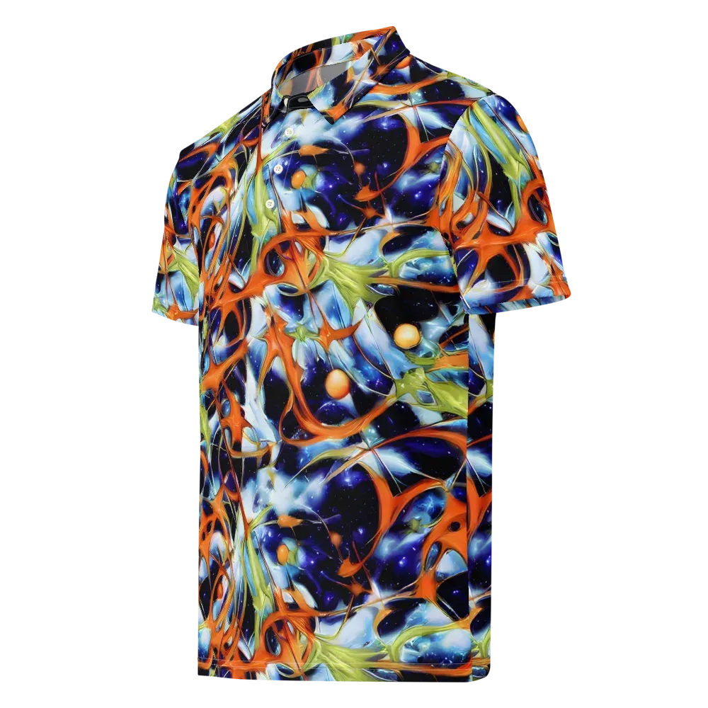 Astral Citrus on Men's Slim Fit Polo Shirt — Left Front