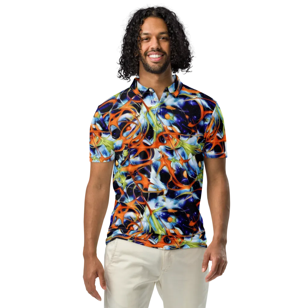 Astral Citrus on Men's Slim Fit Polo Shirt — Front