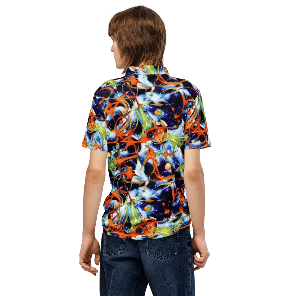 Astral Citrus on Men's Slim Fit Polo Shirt — Back