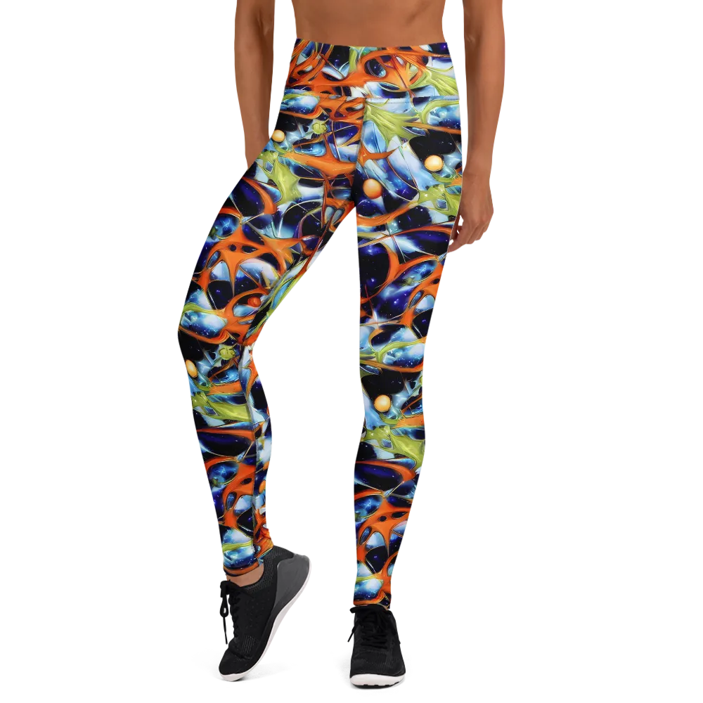 Astral Citrus on Yoga Leggings — Front