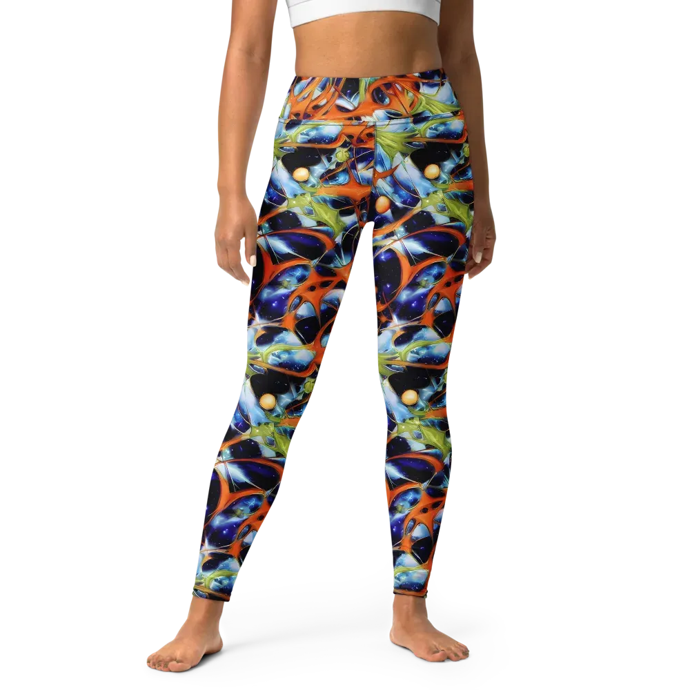 Astral Citrus on Yoga Leggings — Front