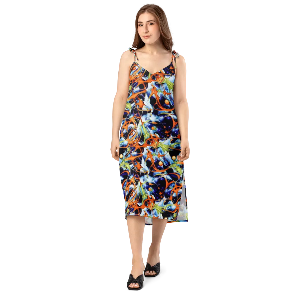 Astral Citrus on Slip Dress — Front