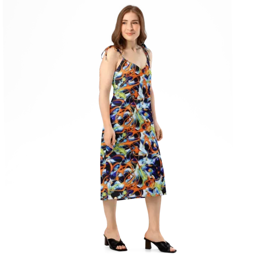 Astral Citrus on a Slip Dress