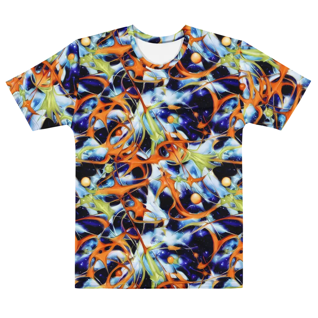 Astral Citrus on Men's Cotton Crew Neck T-Shirt — Front