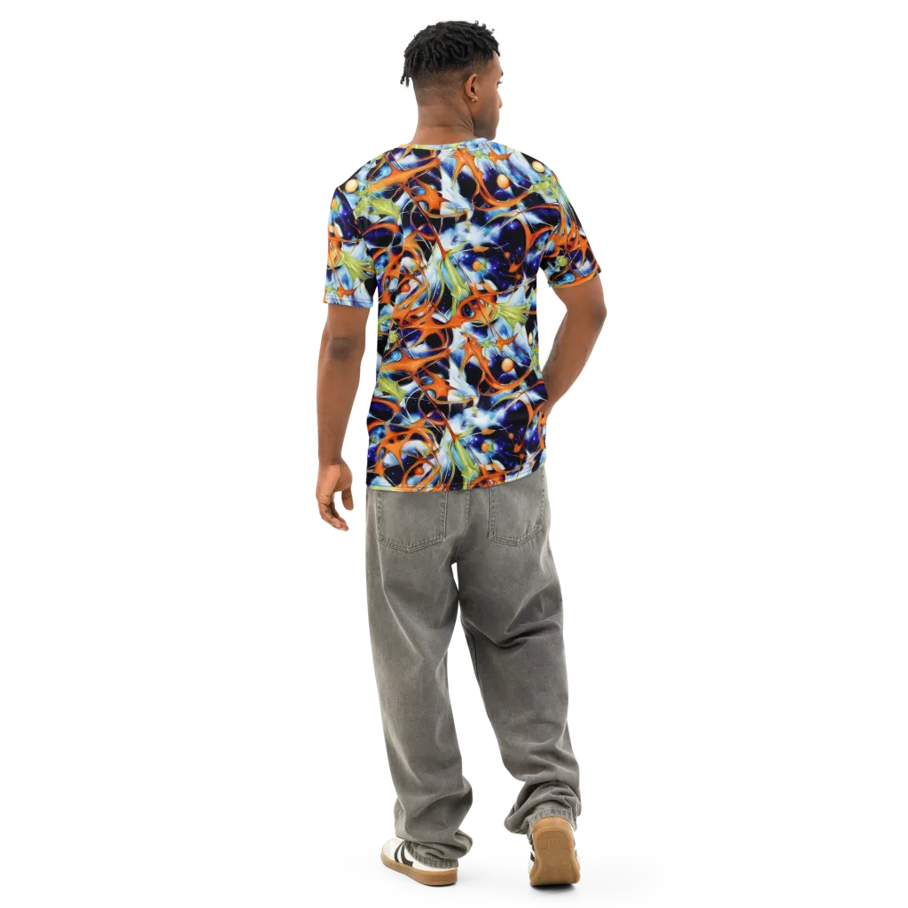 Astral Citrus on Men's Cotton Crew Neck T-Shirt — Back