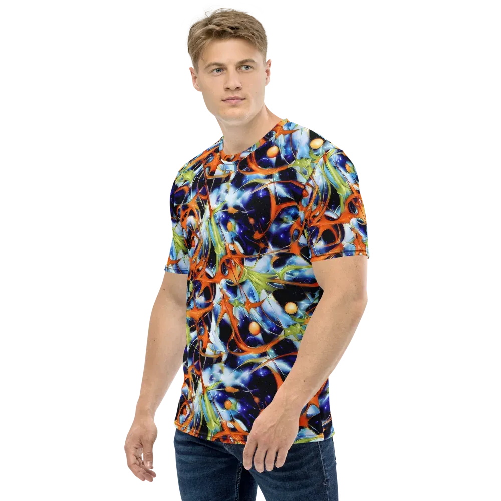 Astral Citrus on Men's Crew Neck T-Shirt — Left