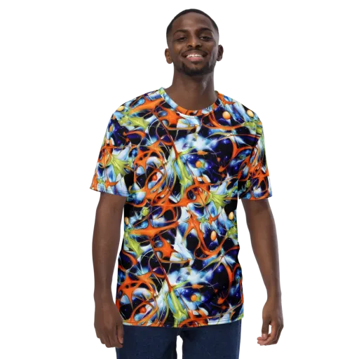 Astral Citrus on a Men's Crew Neck T-Shirt