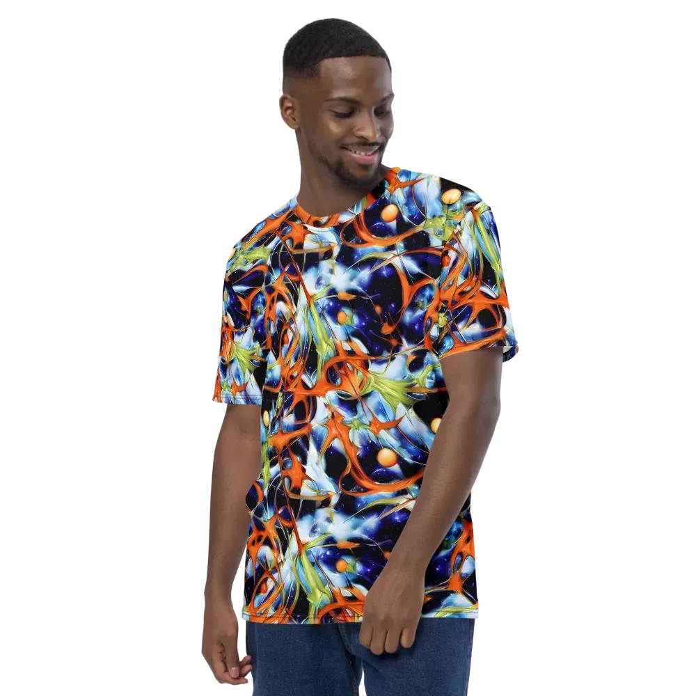 Astral Citrus on Men's Crew Neck T-Shirt — Left