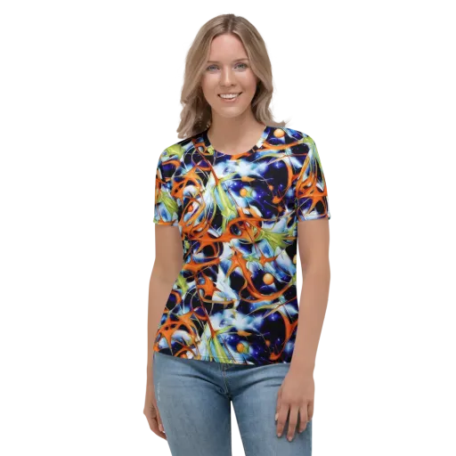 Astral Citrus on a Women's Crew Neck T-Shirt